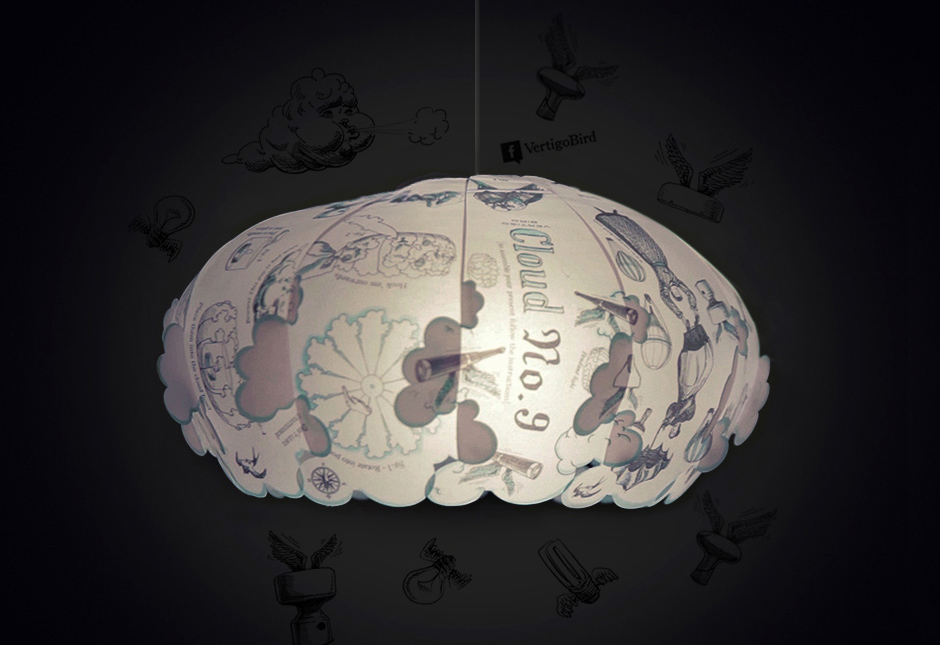 Vertigo Bird greeting card or lamp shade